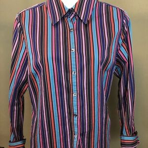 Women’s Faconnable 100 cotton striped button down
